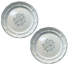 Vintage Covington Edition Avondale 11” Dinner Plates Retro Stoneware Set Of 2